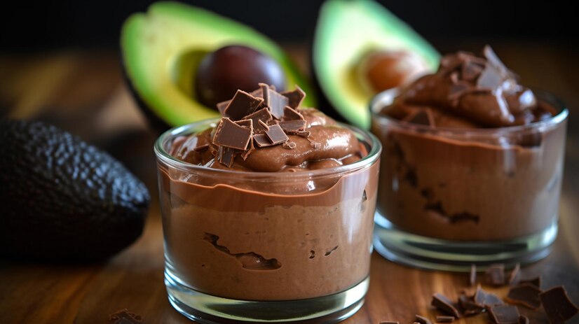 Avocado Chocolate Mousse with Toppings