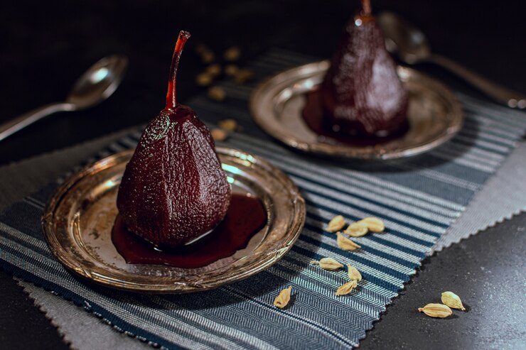 Dark Chocolate-Dipped Pears